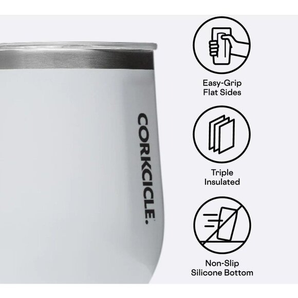 Corkcicle Classic Stemless Insulated Wine Tumber White - Picture 3 of 6